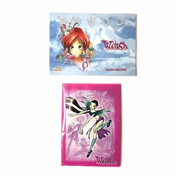 Y2K W.I.T.C.H. Vintage school stationery set notebook Stickers Cartoon Anime - Picture 2 of 4